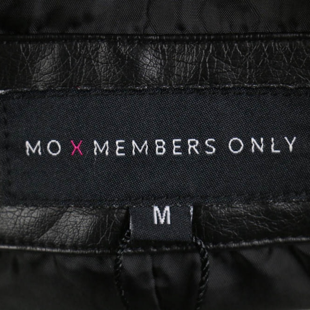 Member's Only Black Faux Leather with Faux Fur - Picture 4 of 6